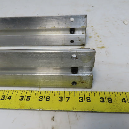 Lee Controls SA16-24-PD 1"x24" Linear Round Guide Rails W/Alum. Supports Lot /2