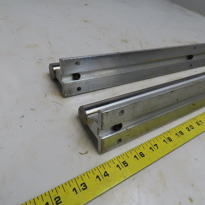 Lee Controls SA16-24-PD 1"x24" Linear Round Guide Rails W/Alum. Supports Lot /2