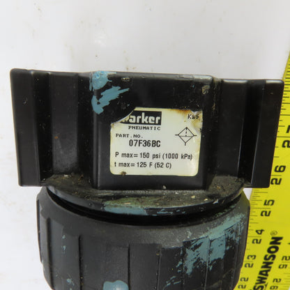 Parker 07F36BC Pneumatic Air Filter 150 PSI 1/2" NPT