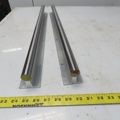 Thompson SA16-PD Linear 1"x24" Round Guide Rails W/Alum. Supports Lot /2