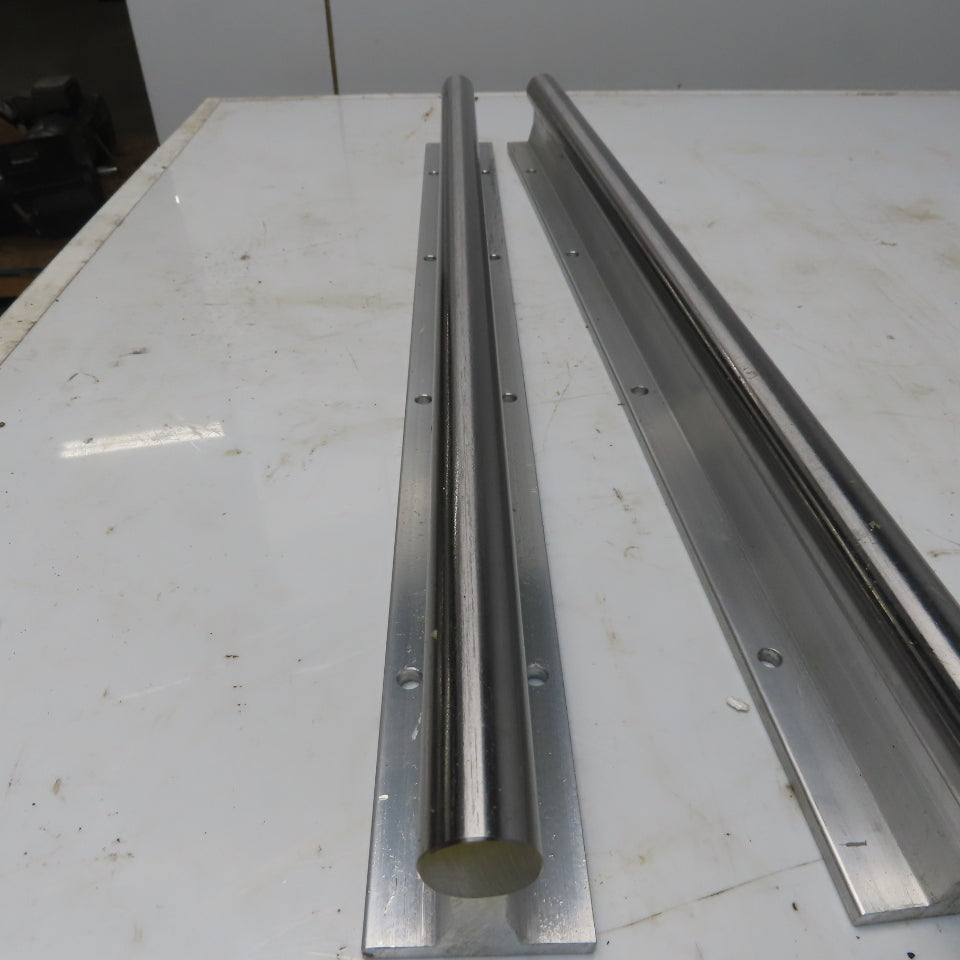 Thompson SA16-PD Linear 1"x24" Round Guide Rails W/Alum. Supports Lot /2