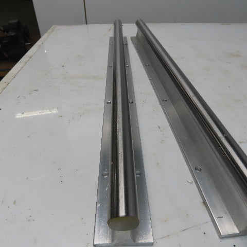 Thompson SA16-PD Linear 1"x24" Round Guide Rails W/Alum. Supports Lot /2