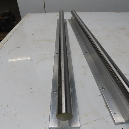 Thompson SA16-PD Linear 1"x24" Round Guide Rails W/Alum. Supports Lot /2