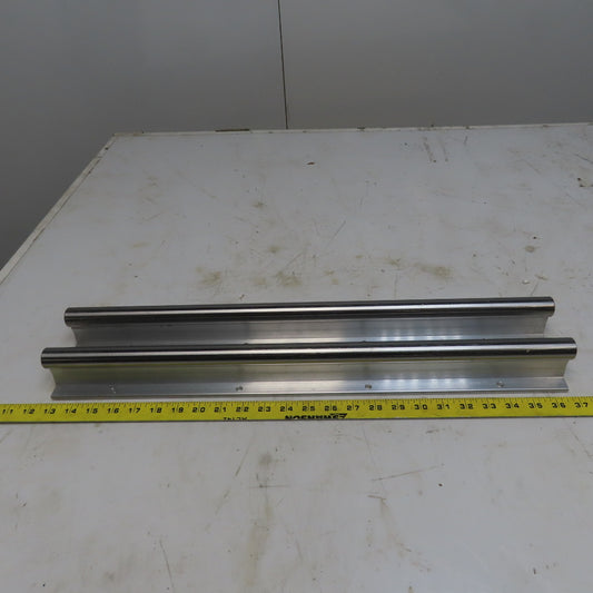 Thompson SA16-PD Linear 1"x24" Round Guide Rails W/Alum. Supports Lot /2