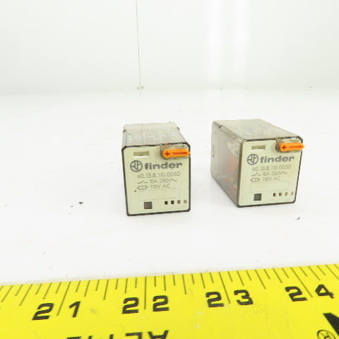 FInder 60.13.8.110.0050  General Purpose Relay 110V Coil Lot Of 2