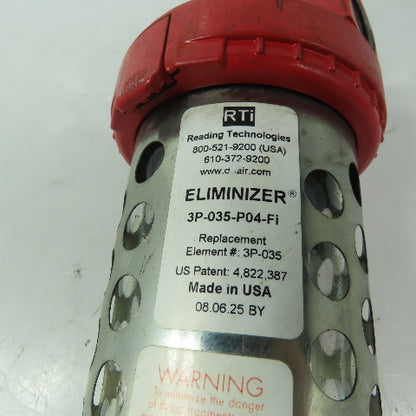 Reading Technologies INC 3P-035-P04-Fi Eliminizer Filter 1/2" NPT