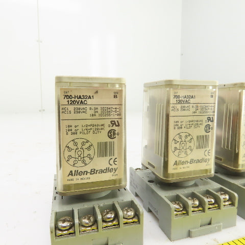 Allen Bradley 700-HA32A1 Ser B Tube Base Relay 120V Coil Lot Of 4