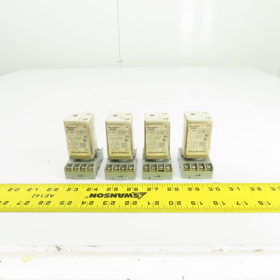 Allen Bradley 700-HA32A1 Ser B Tube Base Relay 120V Coil Lot Of 4