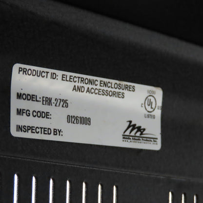 Middle Atlantic ERK-2725 27u Server Rack Enclosure 22" x 25" x 51-1/2" Tall