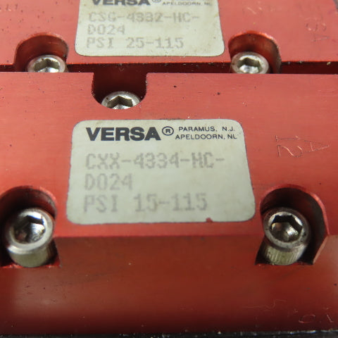 Versa CXX-4334-HC-D024,  CSG-4332-HC-D024 , C7M-4362-4 24V Solenoid Valve Block