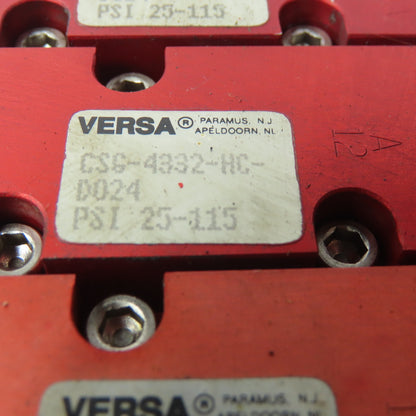 Versa CXX-4334-HC-D024,  CSG-4332-HC-D024 , C7M-4362-4 24V Solenoid Valve Block