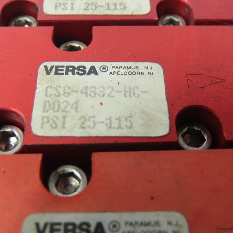 Versa CXX-4334-HC-D024,  CSG-4332-HC-D024 , C7M-4362-4 24V Solenoid Valve Block