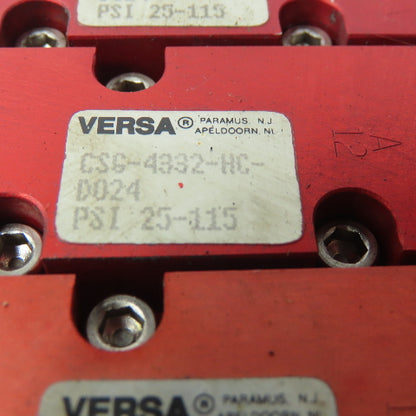Versa CXX-4334-HC-D024,  CSG-4332-HC-D024 , C7M-4362-4 24V Solenoid Valve Block