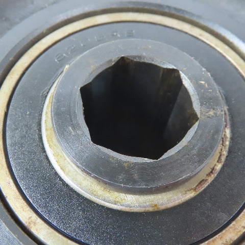 Heavy Duty 5-1/2" Dia x 2-3/8" Wide 1" Roller Bearing Hex Shaft Iron Wheel Lot/2