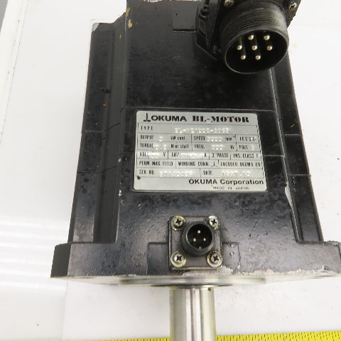 Okuma BL-MC100E-30SB 3kW AC Servo Motor 3000RPM 133V 3PH (No Back Cover)