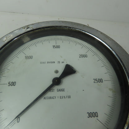 WIKA 1267607 6" Flanged Mount Pressure Test Gauge 0-3000 PSI
