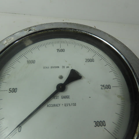 WIKA 1267607 6" Flanged Mount Pressure Test Gauge 0-3000 PSI