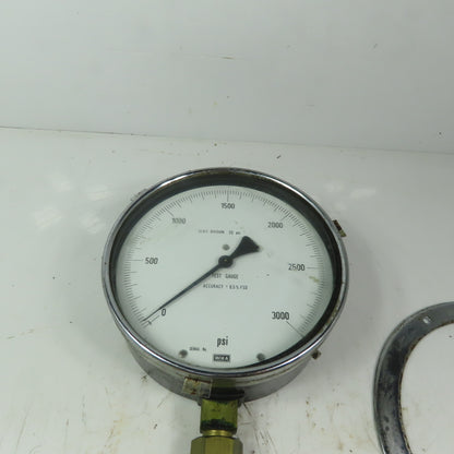 WIKA 1267607 6" Flanged Mount Pressure Test Gauge 0-3000 PSI