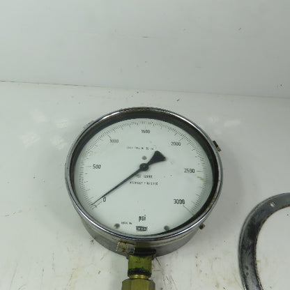 WIKA 1267607 6" Flanged Mount Pressure Test Gauge 0-3000 PSI