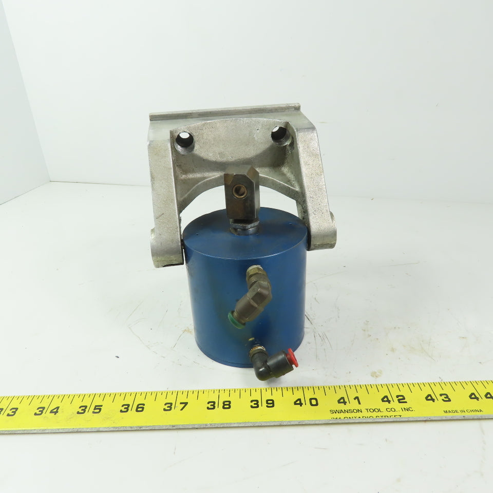 Fabcoair Pancake Cylinder 2" Bore 2" Stroke W/Pivot Swing Mount Bracket
