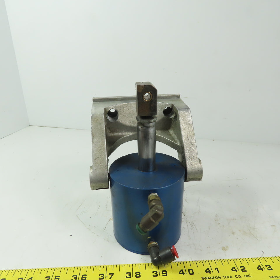 Fabcoair Pancake Cylinder 2" Bore 2" Stroke W/Pivot Swing Mount Bracket
