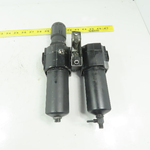 Excelon L74M-4AP-QDN &  B74G-4AK-AD1-RMG 1/2" NPT Filter Regulator Lubricator