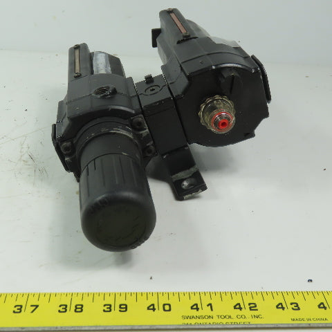 Excelon L74M-4AP-QDN &  B74G-4AK-AD1-RMG 1/2" NPT Filter Regulator Lubricator