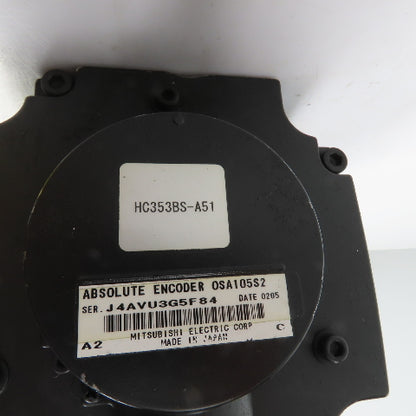 Mitsubishi HC353BS HC353BS-A51 3.5kW AC Servo Motor 3000RPM 151V W/Encoder
