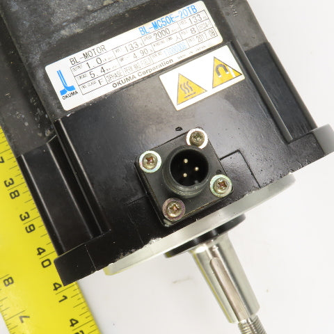 Okuma BL-MC50E-20TB 1kW 2000RPM 3Ph 133V 133Hz Servo Motor W/Encoder