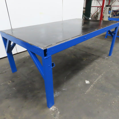 52" x 92-1/2" Thin Gauge Steel Top Work Welding Assembly Bench 36" Tall