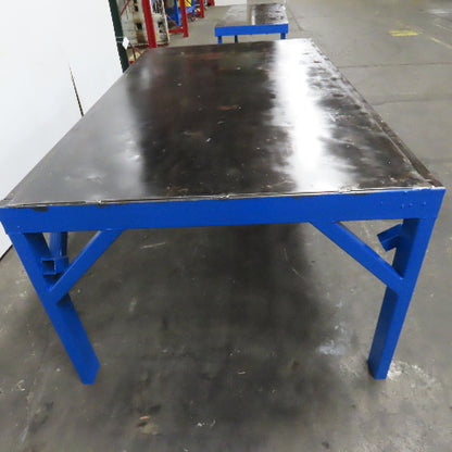52" x 92-1/2" Thin Gauge Steel Top Work Welding Assembly Bench 36" Tall