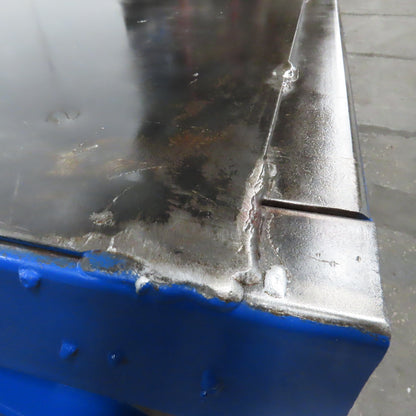 52" x 92-1/2" Thin Gauge Steel Top Work Welding Assembly Bench 36" Tall