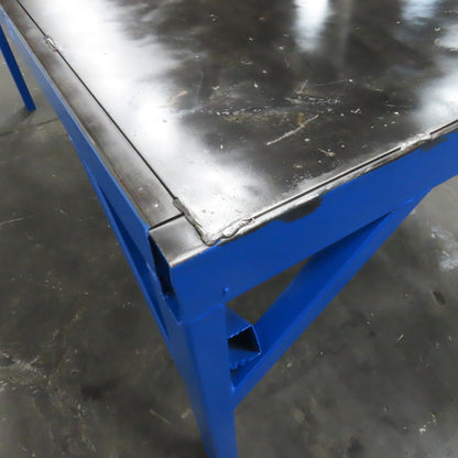 52" x 92-1/2" Thin Gauge Steel Top Work Welding Assembly Bench 36" Tall