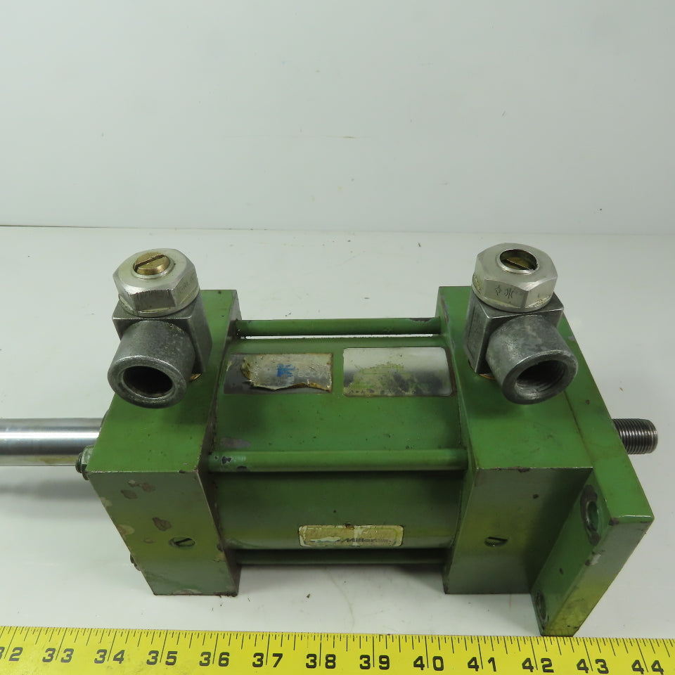 Miller Fluid Power Double Ended Double Acting Air Cylinder 3-1/2" Bore 3" Stroke
