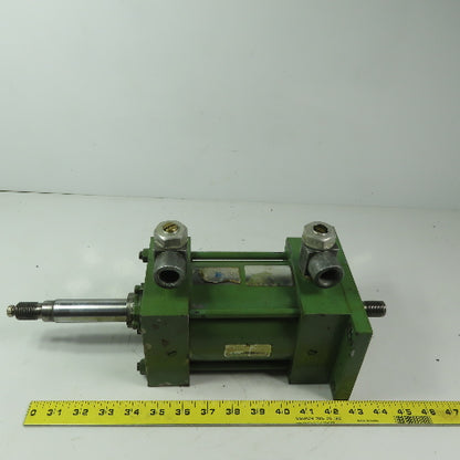 Miller Fluid Power Double Ended Double Acting Air Cylinder 3-1/2" Bore 3" Stroke