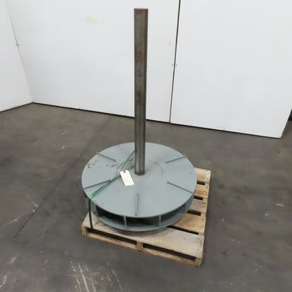 30" Turbine Centrifugal Blower Impeller Wheel 12 Blade 2-11/16" x 38" Shaft