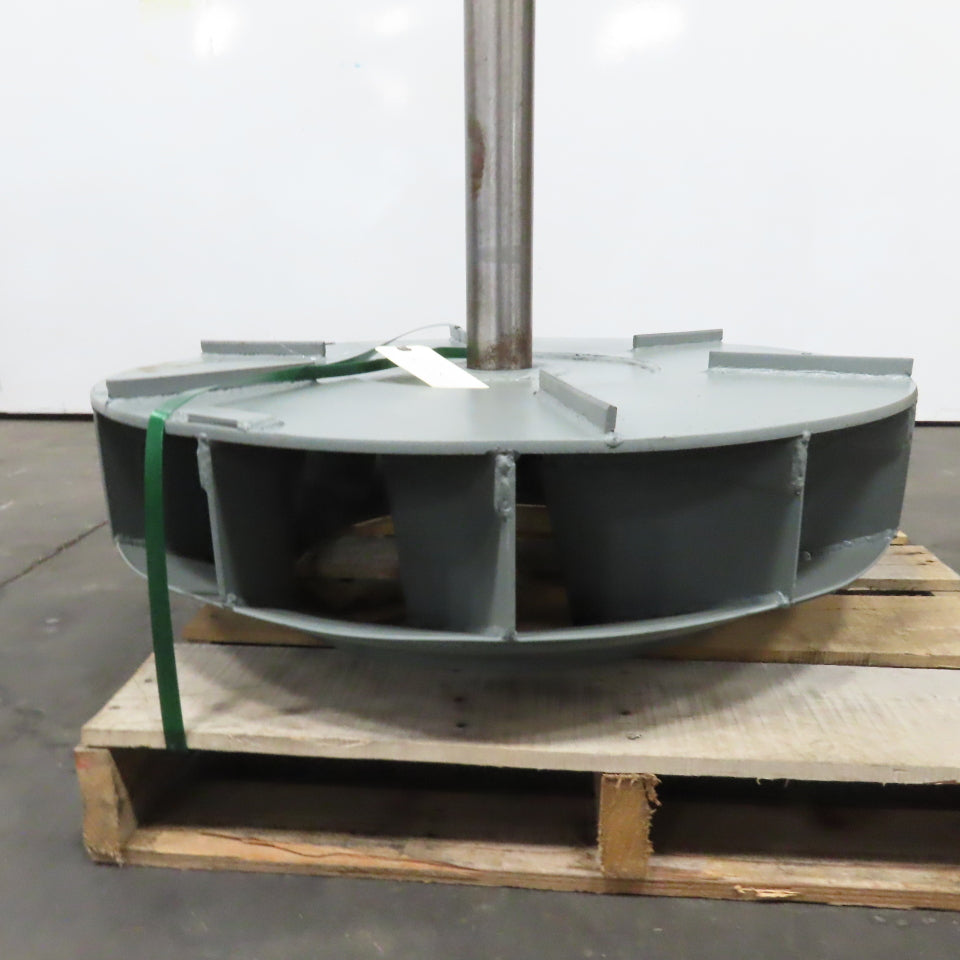 30" Turbine Centrifugal Blower Impeller Wheel 12 Blade 2-11/16" x 38" Shaft