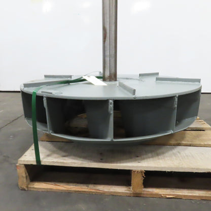 30" Turbine Centrifugal Blower Impeller Wheel 12 Blade 2-11/16" x 38" Shaft