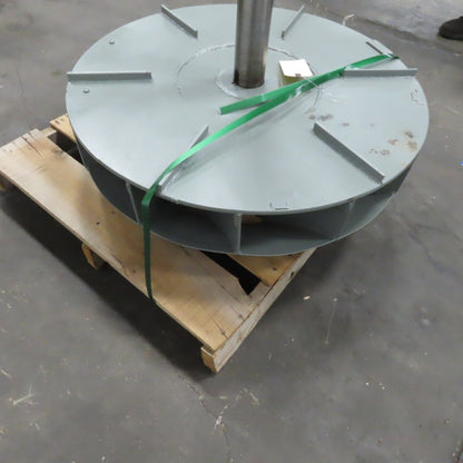 30" Turbine Centrifugal Blower Impeller Wheel 12 Blade 2-11/16" x 38" Shaft