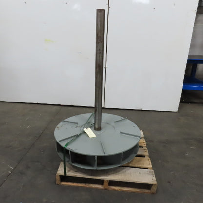 30" Turbine Centrifugal Blower Impeller Wheel 12 Blade 2-11/16" x 38" Shaft