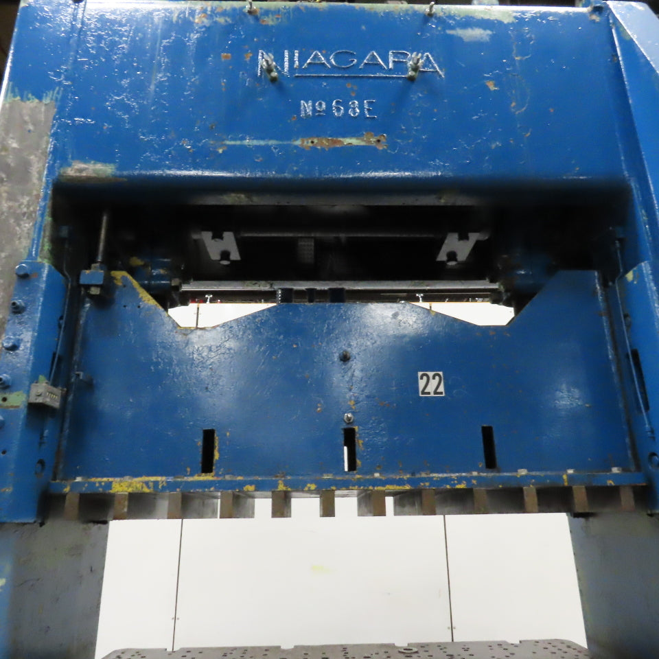 Niagara 68E 130 Ton Double Crank Stamping Press 480V 3Ph 8" Stroke Tested