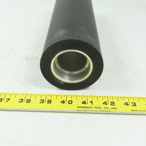 Aluminum 3" x 9" Black  Rubber Lagged Gravity Conveyor Roller