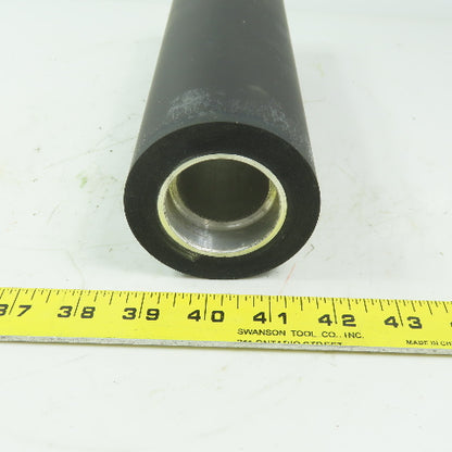 Aluminum 3" x 9" Black  Rubber Lagged Gravity Conveyor Roller