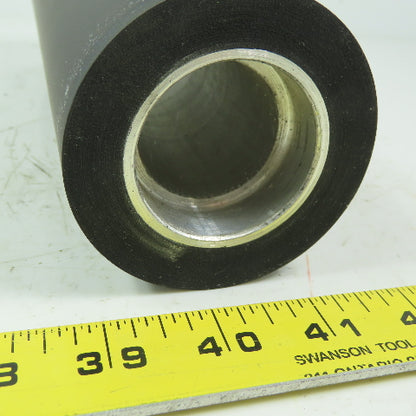 Aluminum 3" x 9" Black  Rubber Lagged Gravity Conveyor Roller