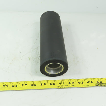 Aluminum 3" x 9" Black  Rubber Lagged Gravity Conveyor Roller