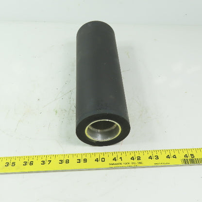 Aluminum 3" x 9" Black  Rubber Lagged Gravity Conveyor Roller