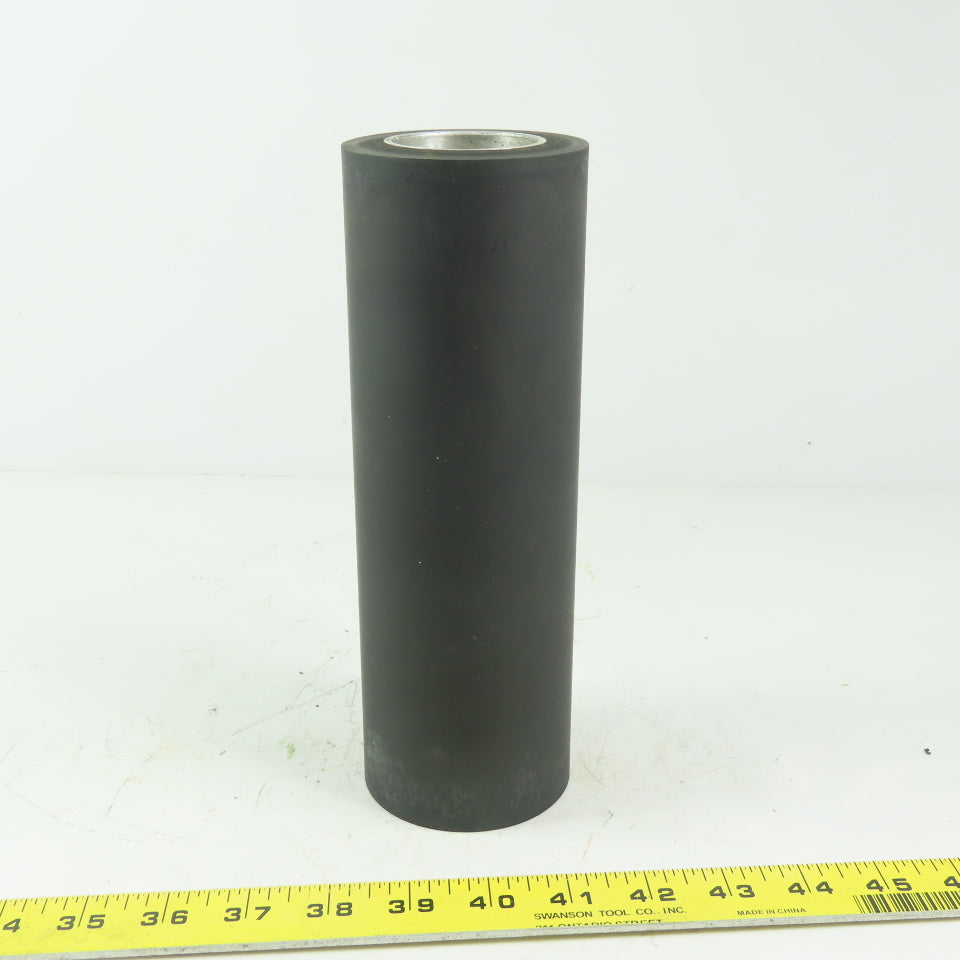 Aluminum 3" x 9" Black  Rubber Lagged Gravity Conveyor Roller