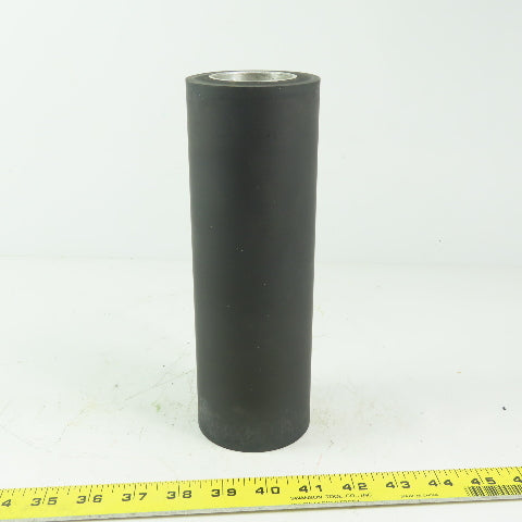 Aluminum 3" x 9" Black  Rubber Lagged Gravity Conveyor Roller