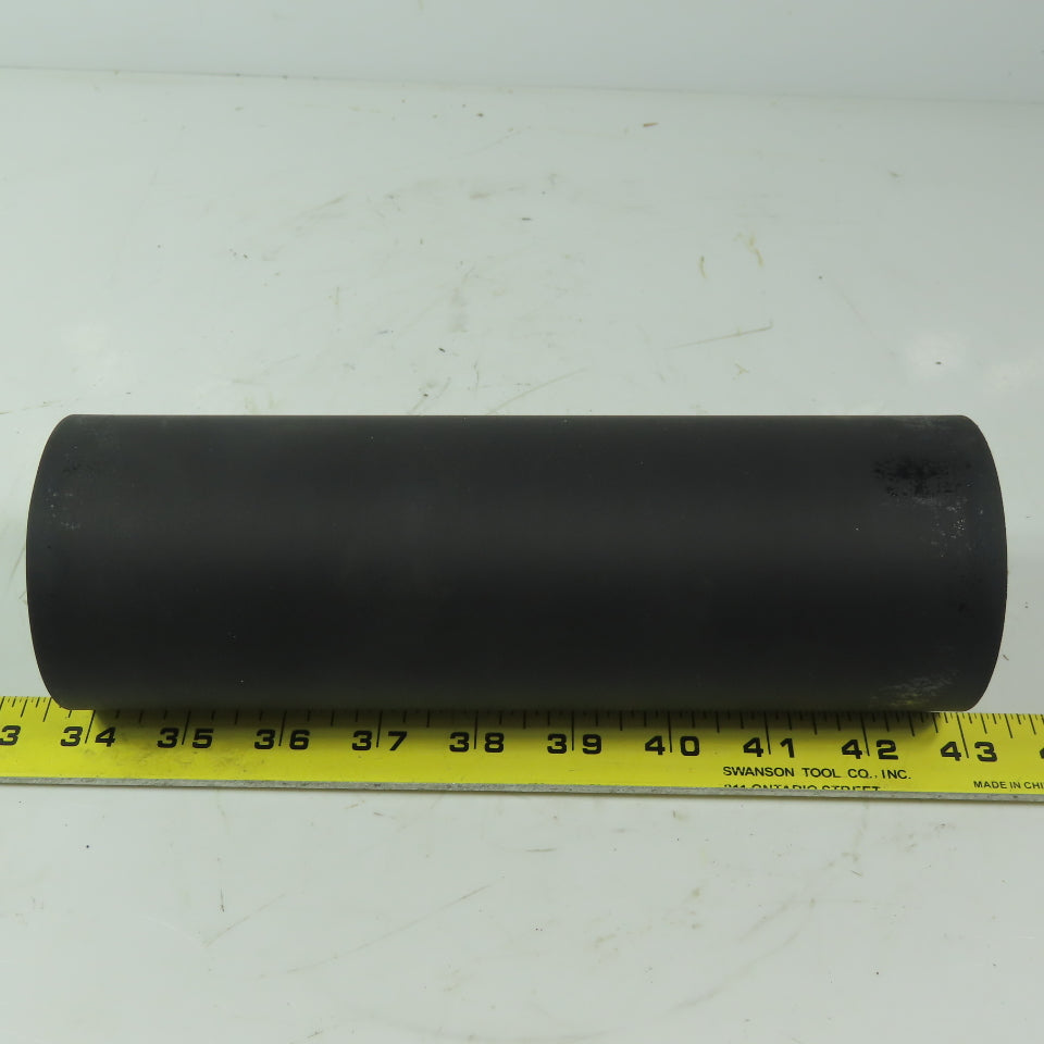 Aluminum 3" x 9" Black  Rubber Lagged Gravity Conveyor Roller