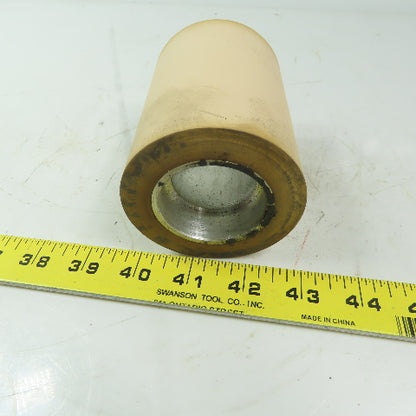 Aluminum 3" Diam x 4" Face Rubber Lagged Gravity Conveyor Roller